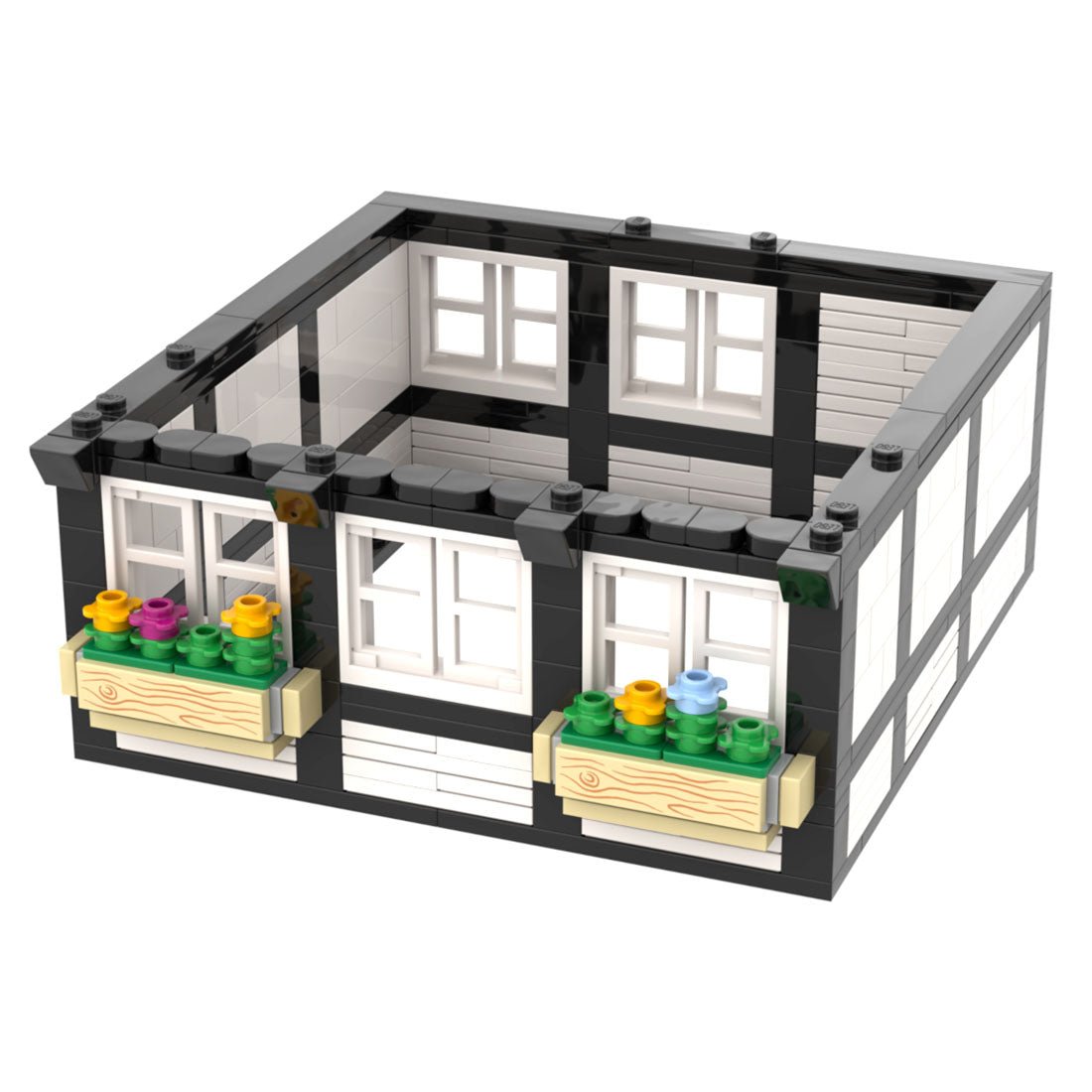 MOC - 82438 Fachwerkhaus Nr. 1 und 2 (Hintergrundhäuser) - LesDiy - Klemmbausteine