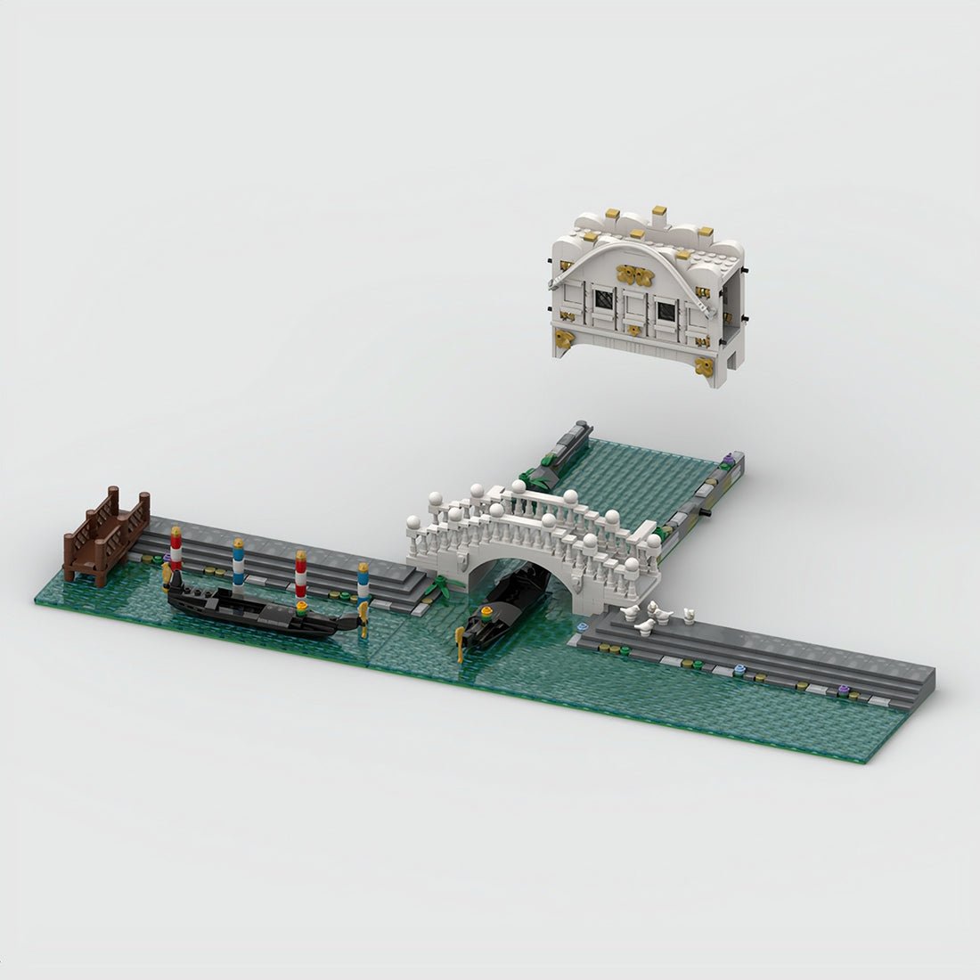 MOC - 84806 Venice Palaces and Bridges Klemmbausteine - LesDiy - Klemmbausteine