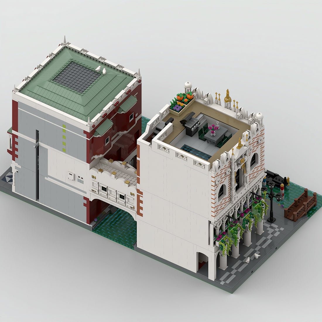 MOC - 84806 Venice Palaces and Bridges Klemmbausteine - LesDiy - Klemmbausteine