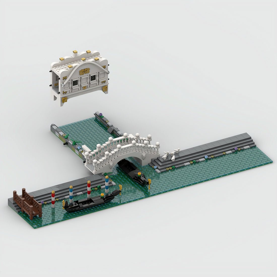 MOC - 84806 Venice Palaces and Bridges Klemmbausteine - LesDiy - Klemmbausteine