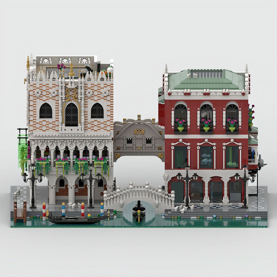 MOC - 84806 Venice Palaces and Bridges Klemmbausteine - LesDiy - Klemmbausteine