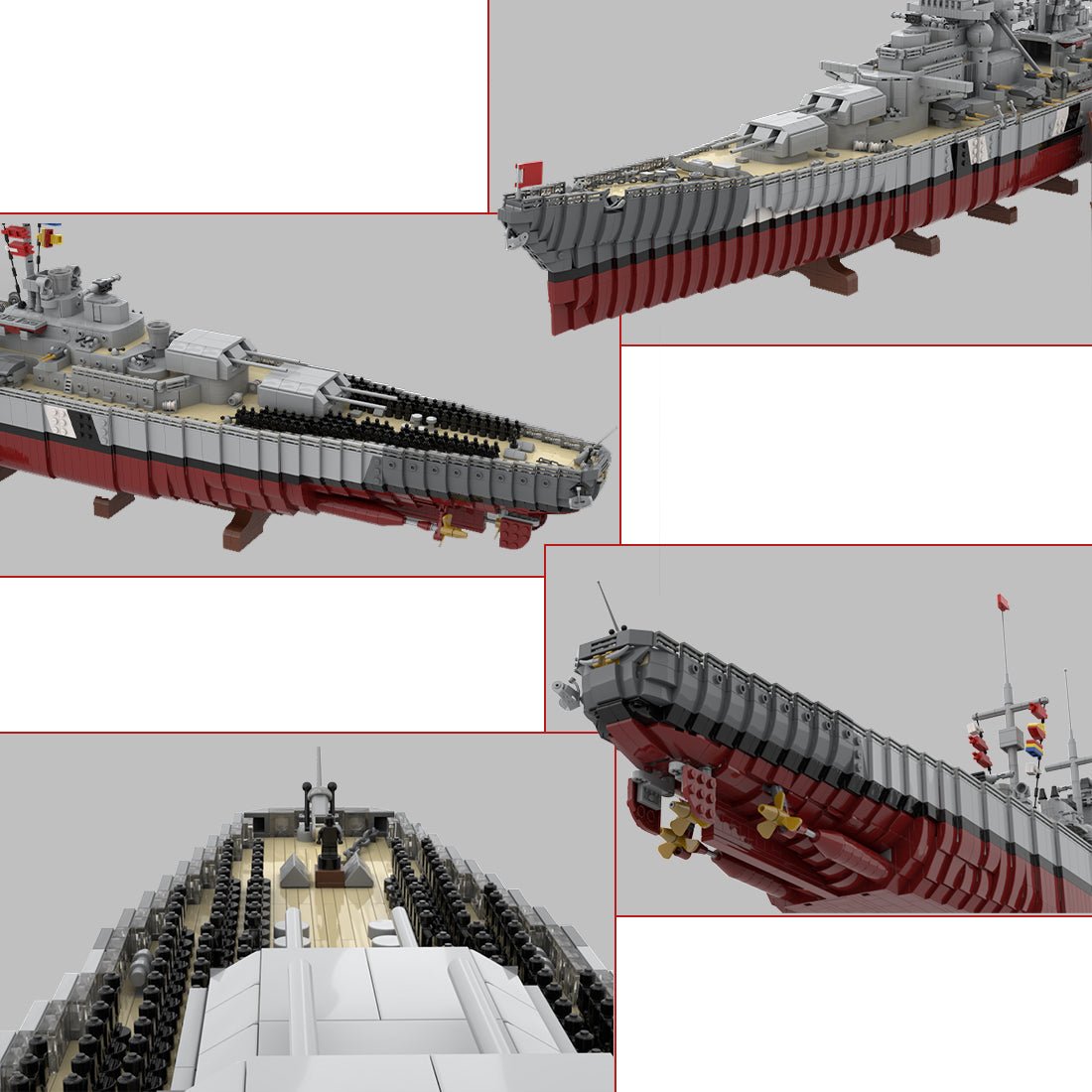 MOC - 84840 Bismarck - Kreuzer - Schlachtschiff Klemmbausteine - LesDiy - Klemmbausteine