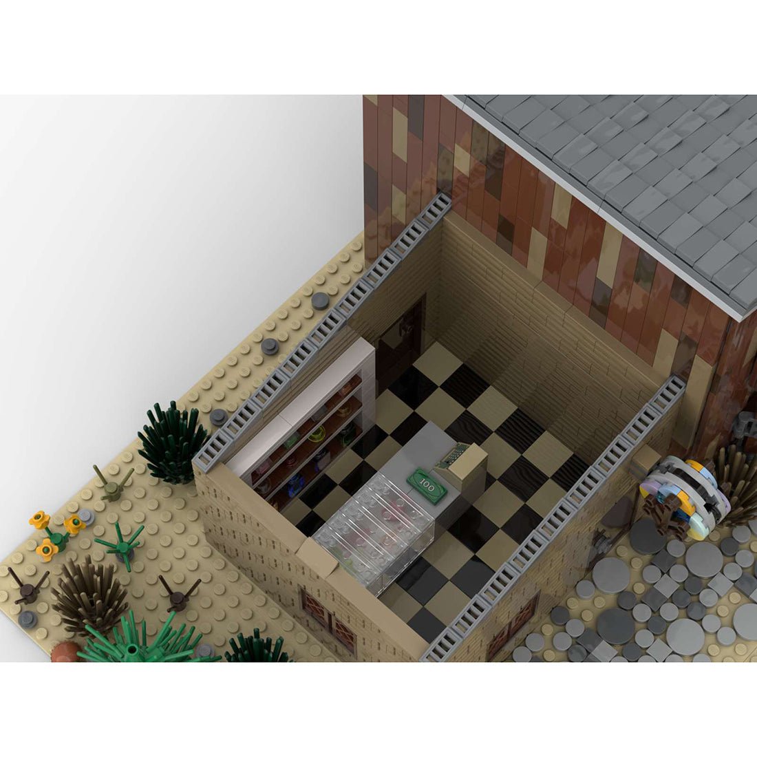 MOC - 84949 1/40 Heather Gems Factory Train Szene Klemmbausteine - LesDiy - Klemmbausteine