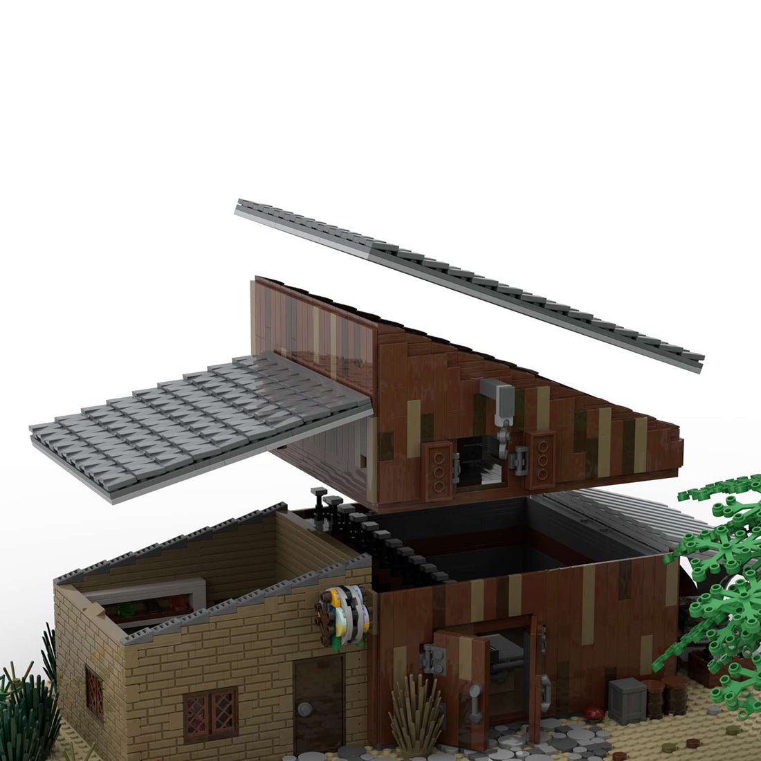 MOC - 84949 1/40 Heather Gems Factory Train Szene Klemmbausteine - LesDiy - Klemmbausteine