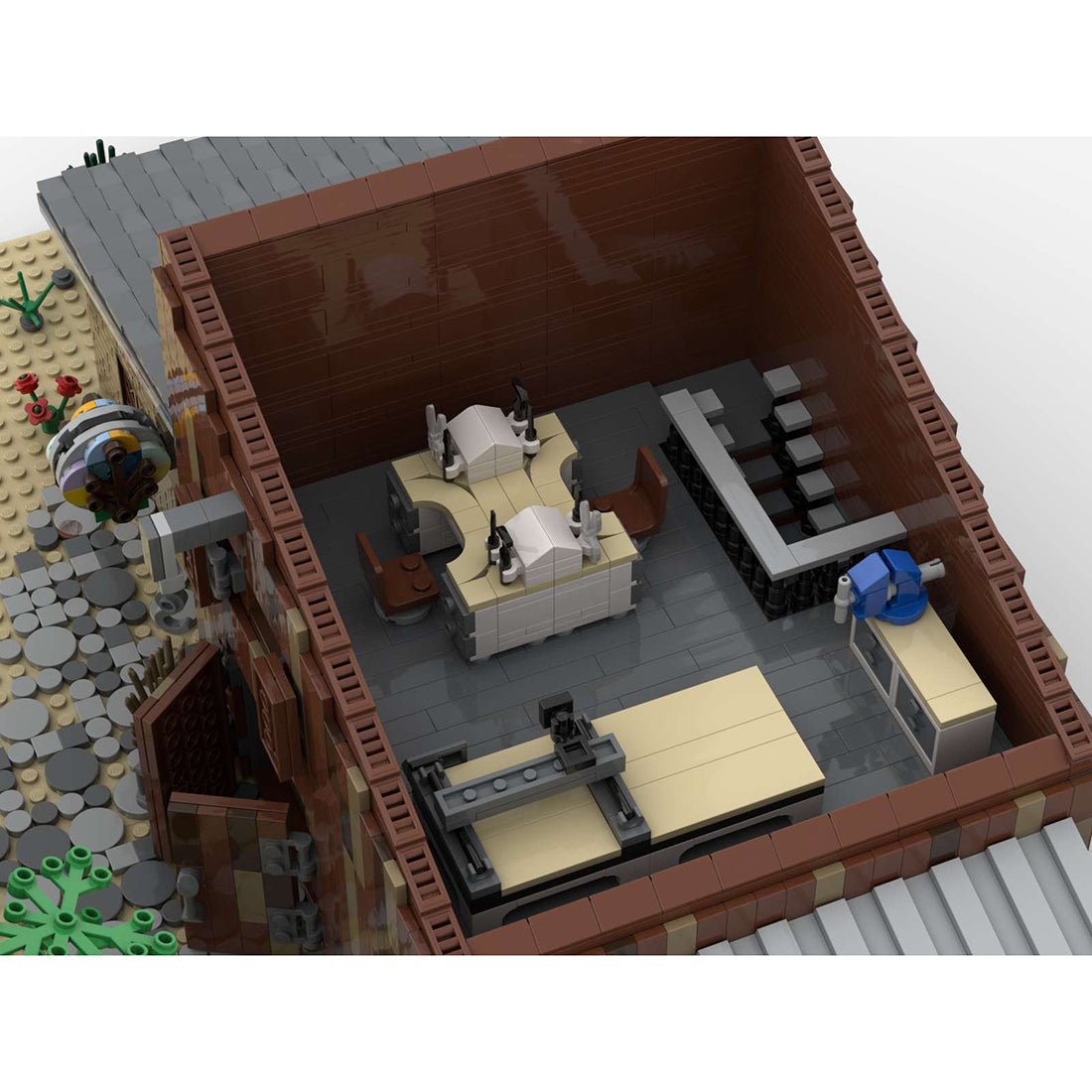 MOC - 84949 1/40 Heather Gems Factory Train Szene Klemmbausteine - LesDiy - Klemmbausteine