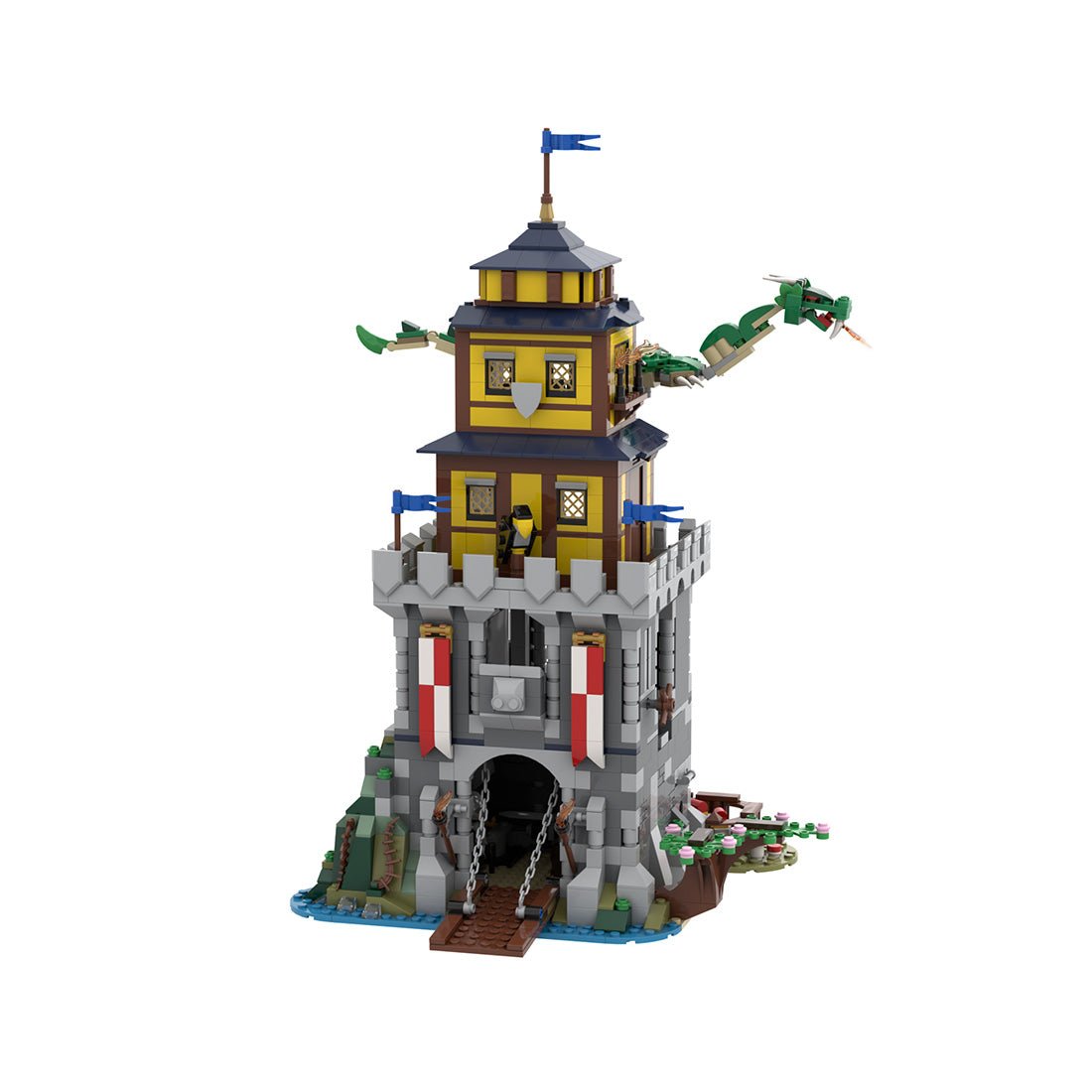 MOC - 85818 Japanese Medieval Castle Alt Build Klemmbausteine - LesDiy - Klemmbausteine