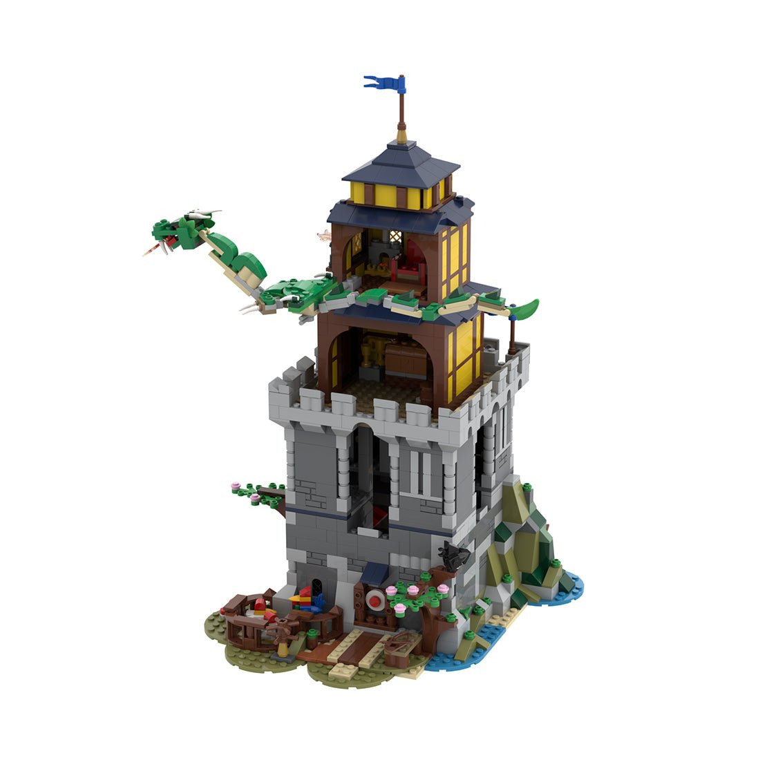 MOC - 85818 Japanese Medieval Castle Alt Build Klemmbausteine - LesDiy - Klemmbausteine