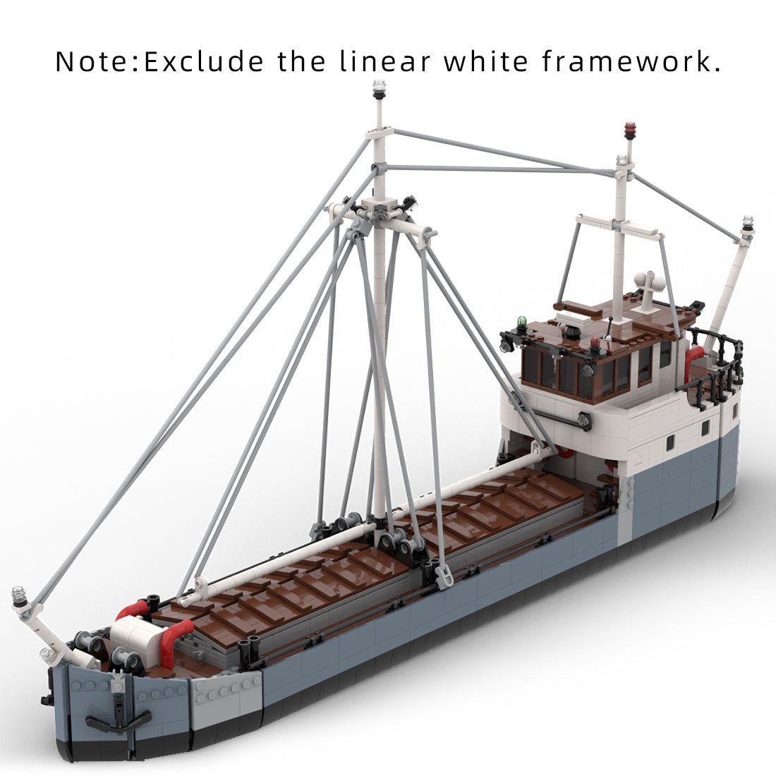 MOC - 87964 2 Bay Cargo Boat Klemmbausteine - LesDiy - Klemmbausteine