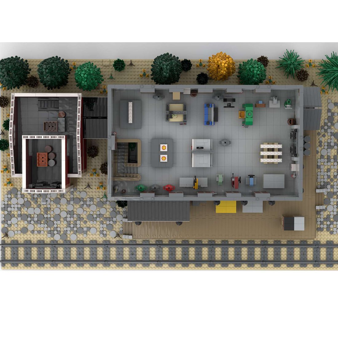 MOC - 88547 1/40 Schild Shop Train Scene Klemmbausteine - LesDiy - Klemmbausteine