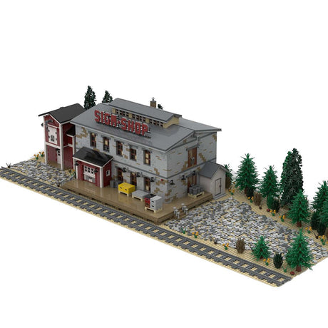 MOC - 88547 1/40 Schild Shop Train Scene Klemmbausteine - LesDiy - Klemmbausteine