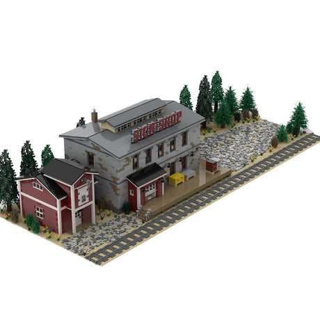MOC - 88547 1/40 Schild Shop Train Scene Klemmbausteine - LesDiy - Klemmbausteine