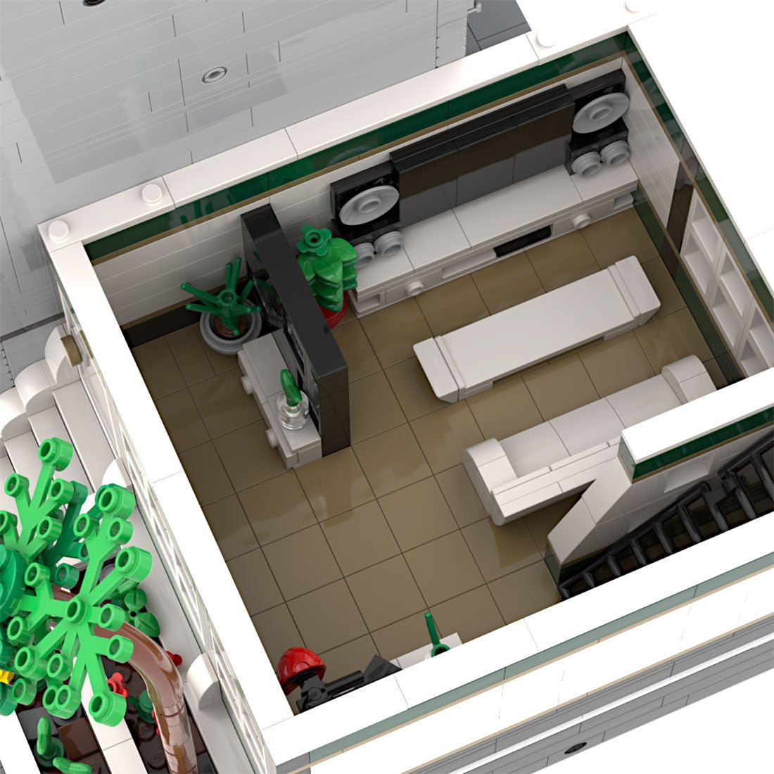 MOC - 88864 Bar & Residential House Klemmbausteine - LesDiy - Klemmbausteine