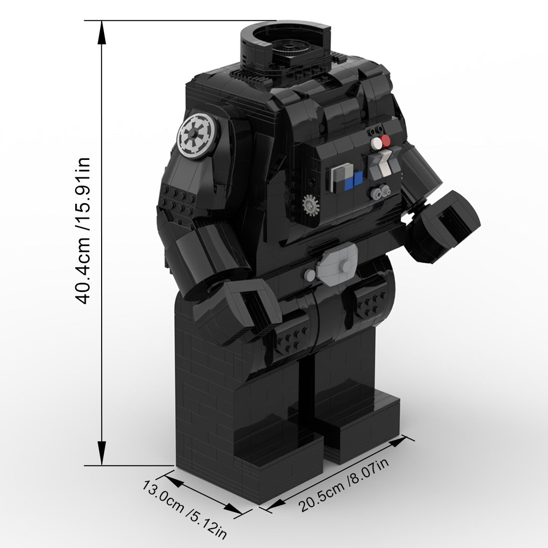 MOC - 88934 Tie Fighter Pilot Klemmbausteine - LesDiy - Klemmbausteine