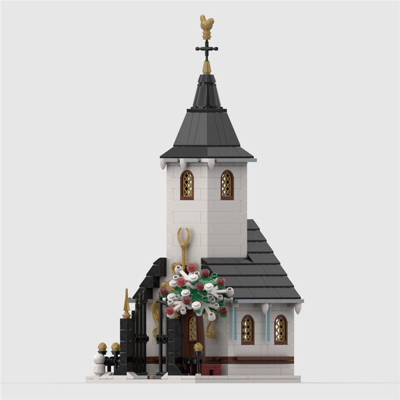 MOC - 91182 Winter Dorf Kleine Kirche - LesDiy - Klemmbausteine