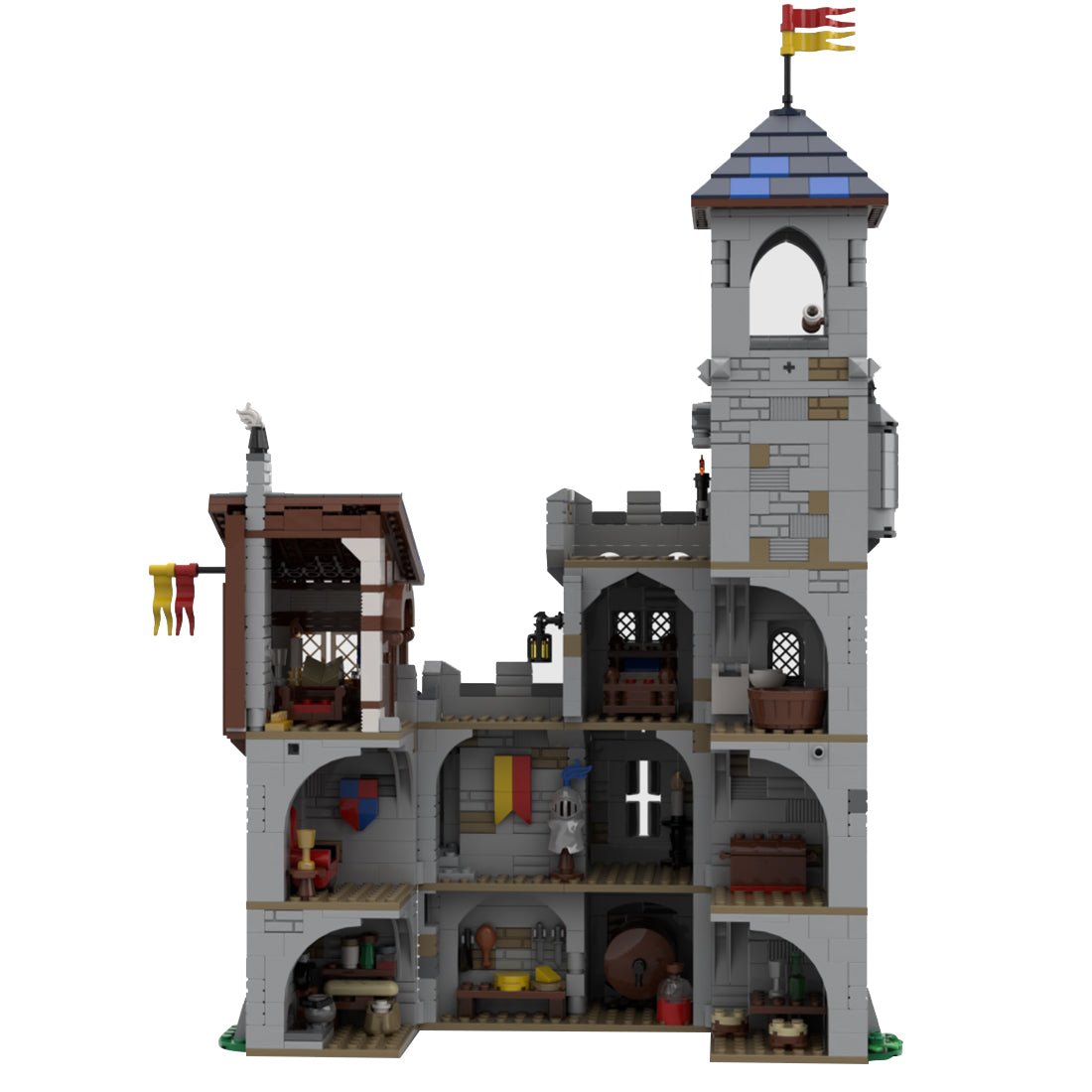 MOC - 92106 Modular Castle's Keep Klemmbausteine - LesDiy - Klemmbausteine