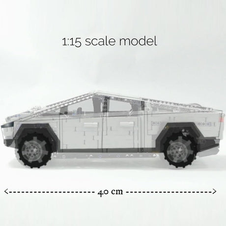 MOC - 94675 Technology Series Dynamic Version Grey Cybertruck - LesDiy - Klemmbausteine