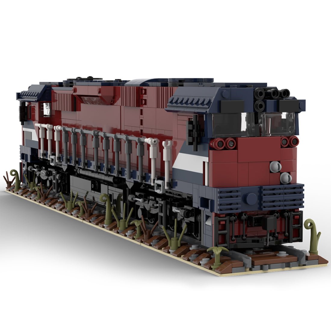 MOC - 94813 Rot - Blauer N - Klasse - Zug - LesDiy - Klemmbausteine