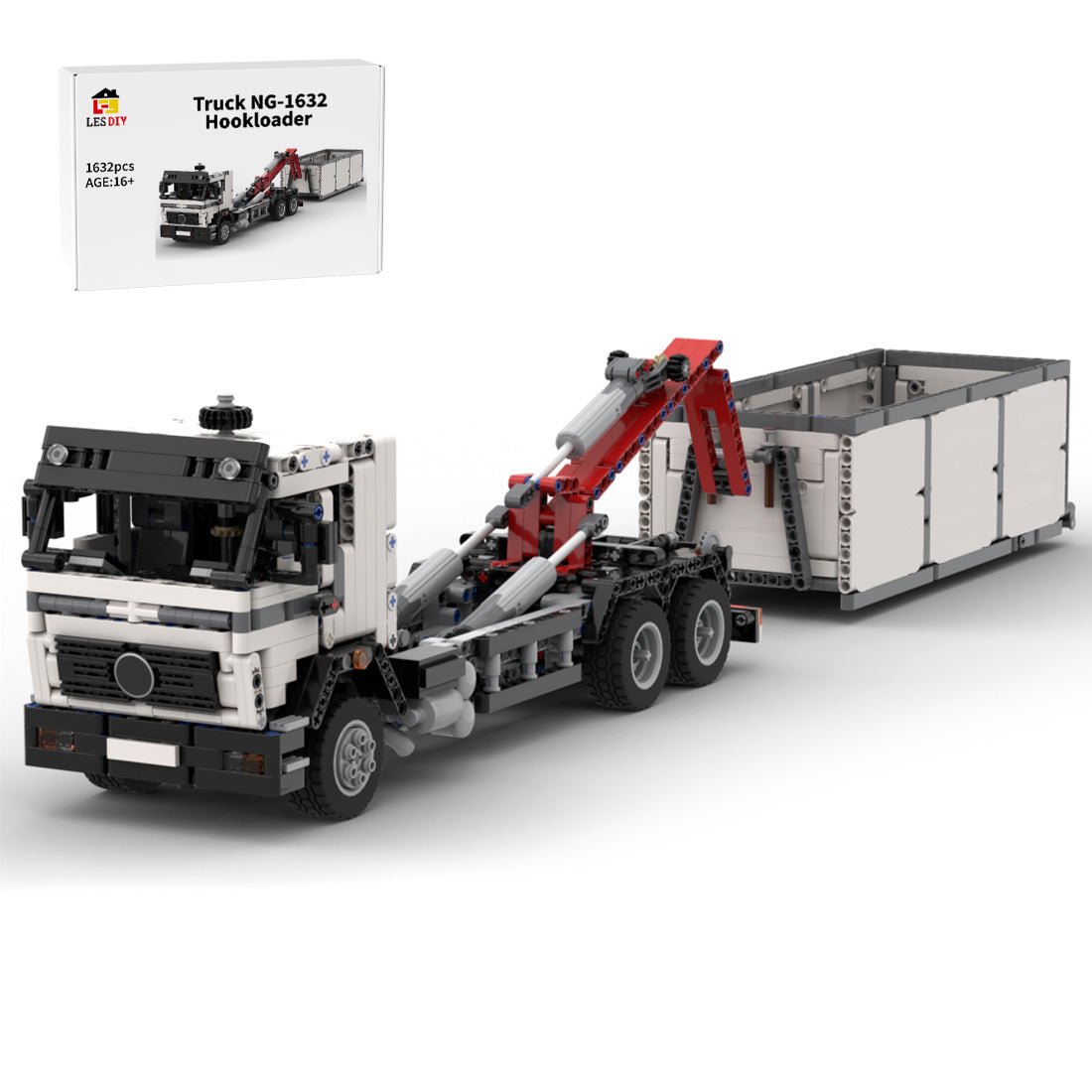 MOC - 96056 Truck NG - 1632 Hookloader Klemmbausteine - LesDiy - Klemmbausteine