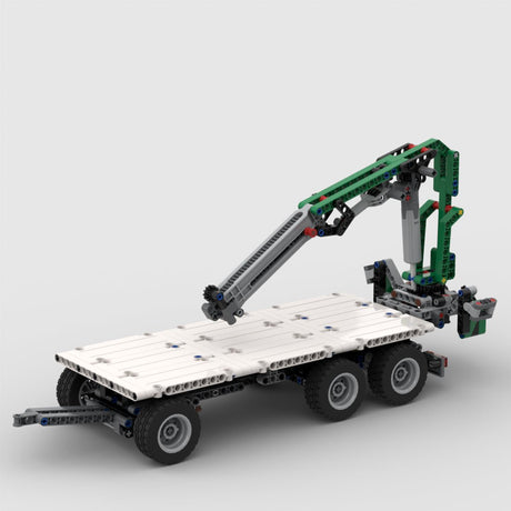 MOC - 97465 LKW LPS - 1418 Dreiseitiger Kipper - Anhängerkran Klemmbausteine - LesDiy - Klemmbausteine