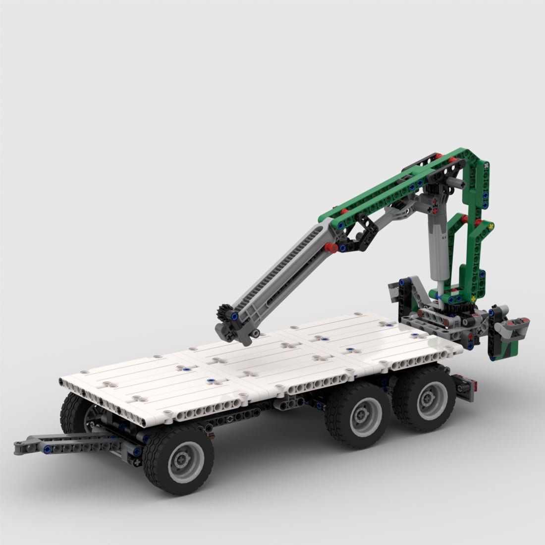 MOC - 97465 LKW LPS - 1418 Dreiseitiger Kipper - Anhängerkran Klemmbausteine - LesDiy - Klemmbausteine