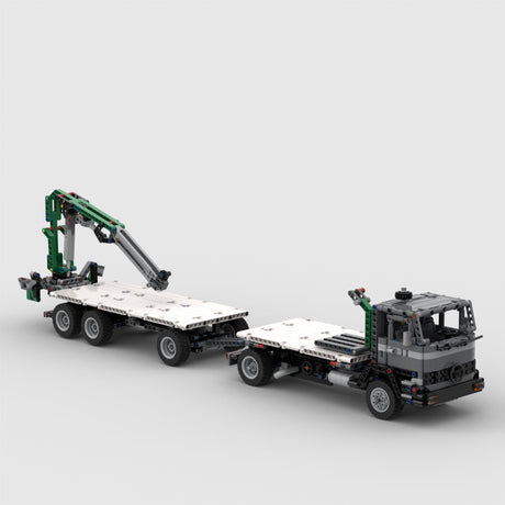 MOC - 97465 LKW LPS - 1418 Dreiseitiger Kipper - Anhängerkran Klemmbausteine - LesDiy - Klemmbausteine