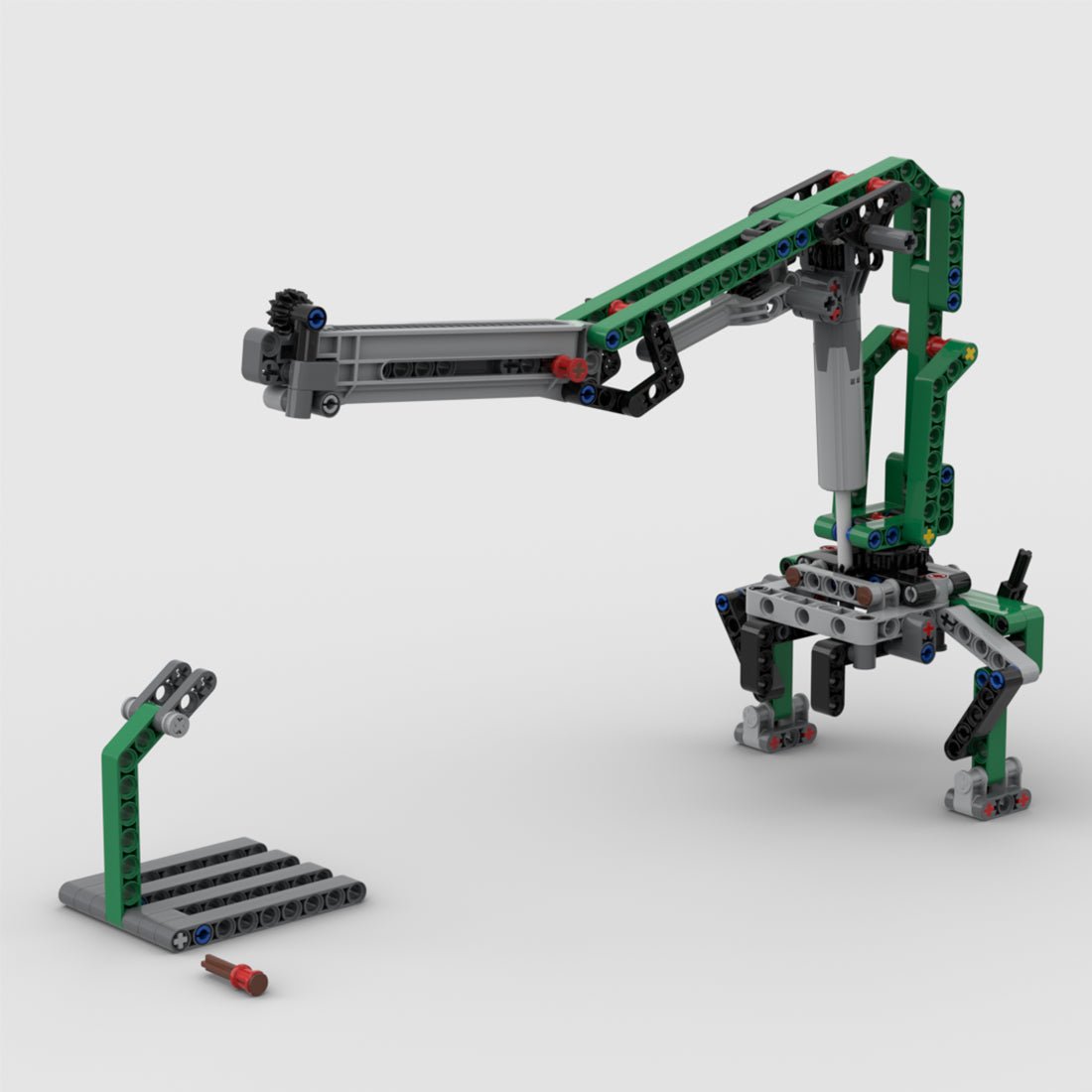 MOC - 97465 LKW LPS - 1418 Dreiseitiger Kipper - Anhängerkran Klemmbausteine - LesDiy - Klemmbausteine