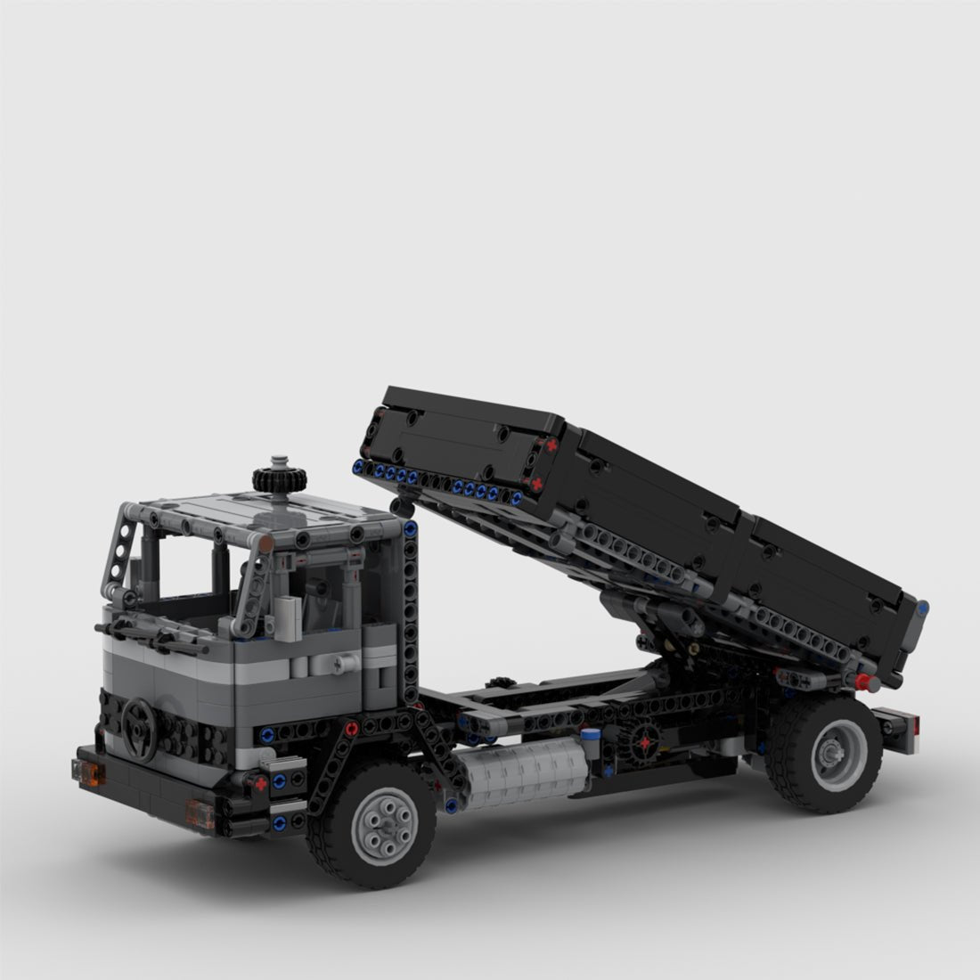 MOC - 97465 LKW LPS - 1418 Dreiseitiger Kipper - Anhängerkran Klemmbausteine - LesDiy - Klemmbausteine