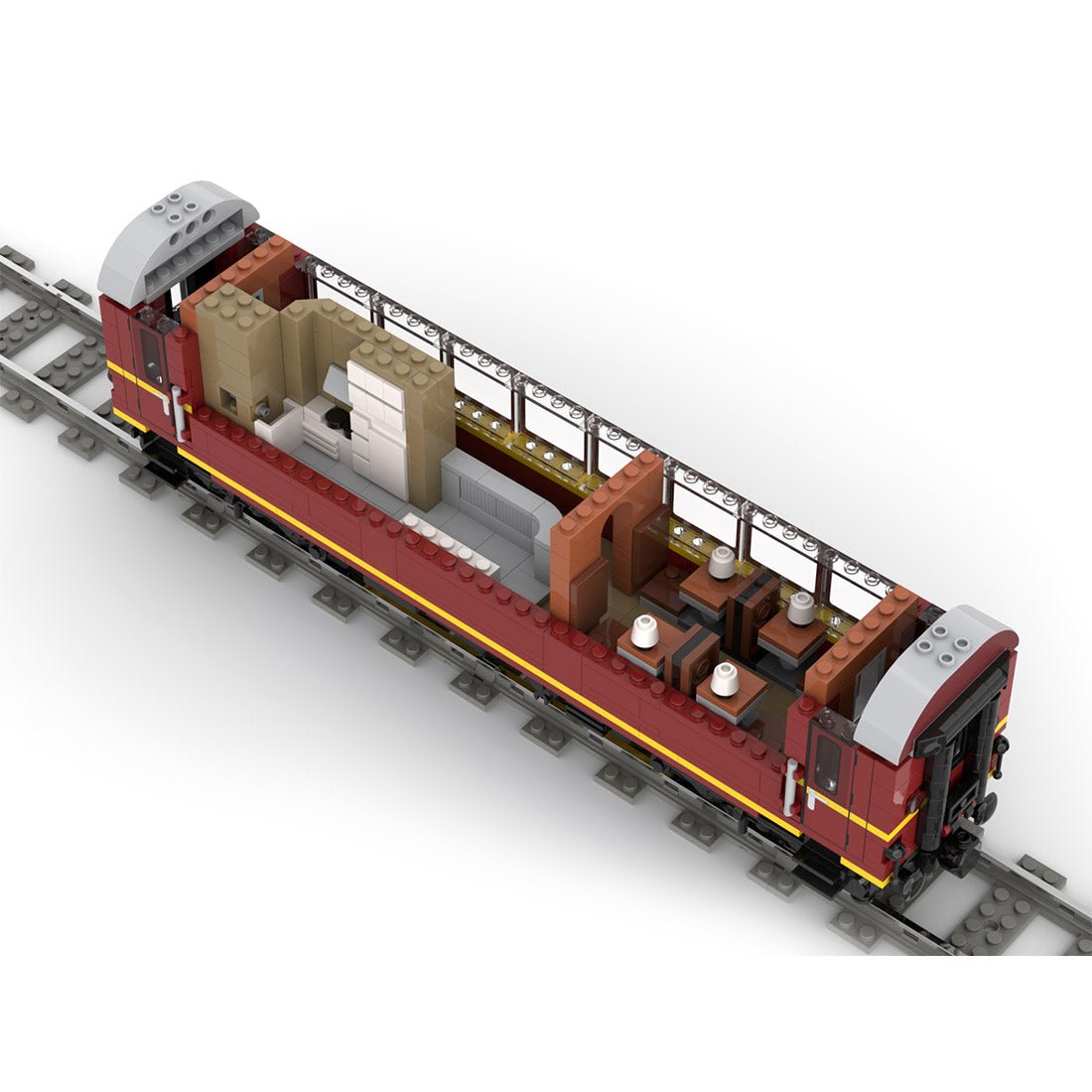 MOC - 97676 “Reko” Coaches 4 - axle of the Deutsche Reichsbahn Klemmbausteine - LesDiy - Klemmbausteine