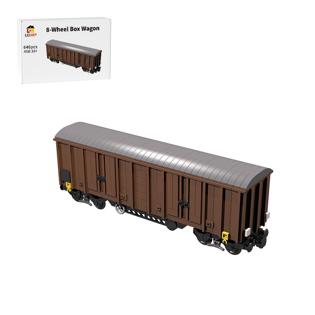 MOC - 97882 8 - Wheel Box Wagon Klemmbausteine - LesDiy - Klemmbausteine