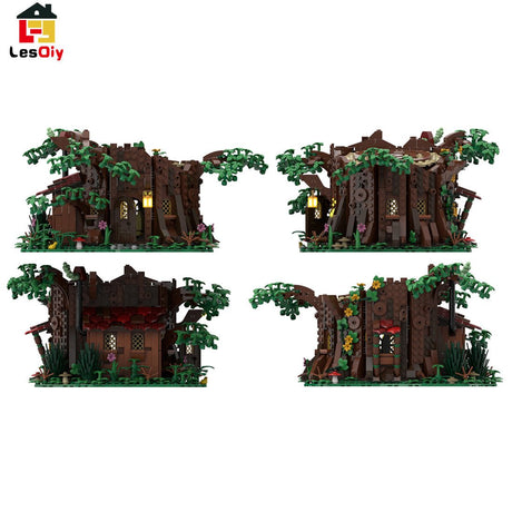 MOC - 98101 Medieval Forest Fairy Cottage Klemmbausteine - LesDiy - Klemmbausteine