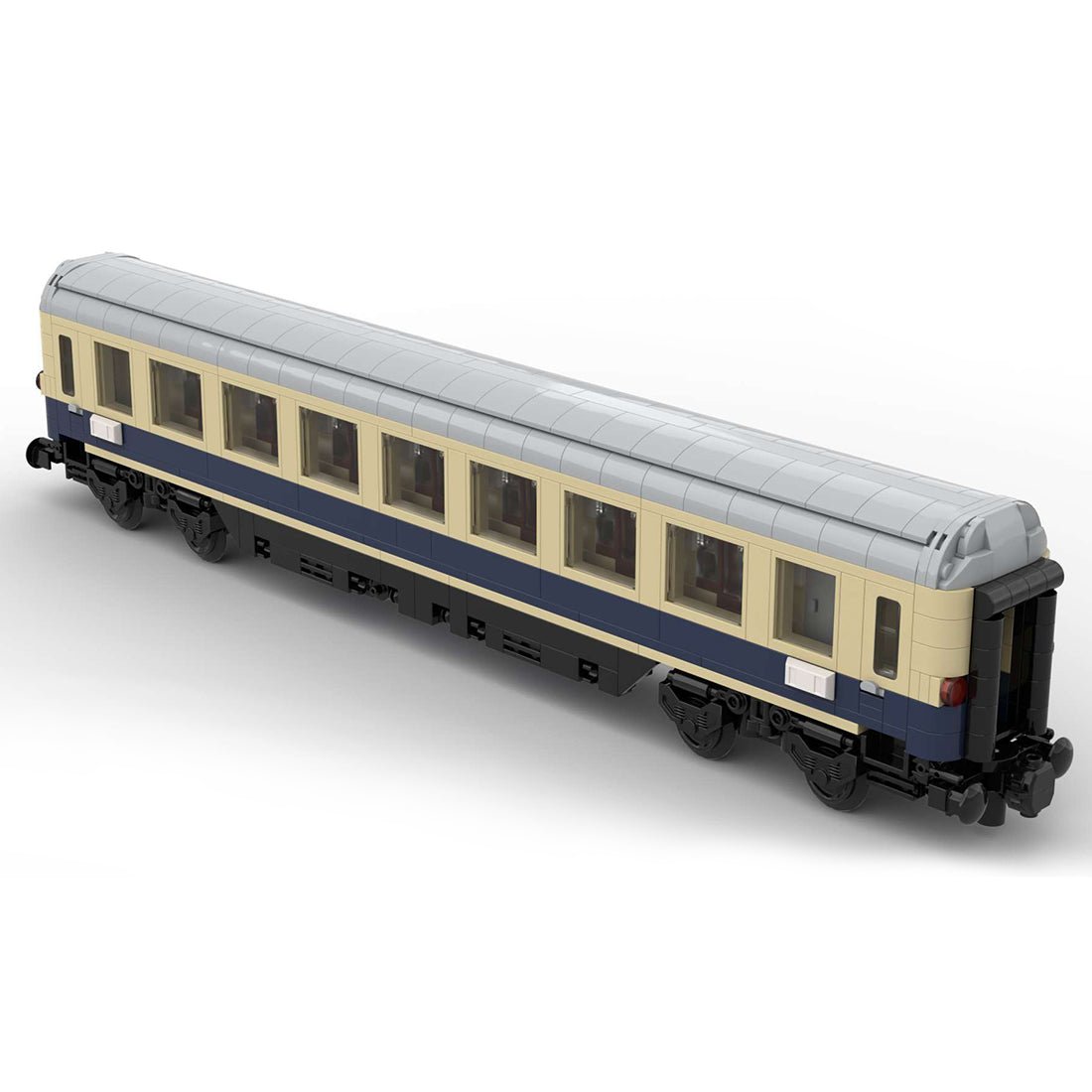 MOC - 99252 6wide Static Edition Rheinpfeil 1963 Personenwagen 1. Klasse ohne bedruckte Bauteile und Blockfiguren - LesDiy - Klemmbausteine