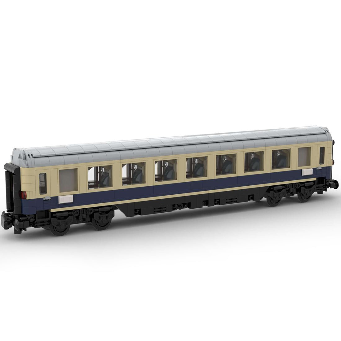 MOC - 99252 6wide Static Edition Rheinpfeil 1963 Personenwagen 1. Klasse ohne bedruckte Bauteile und Blockfiguren - LesDiy - Klemmbausteine