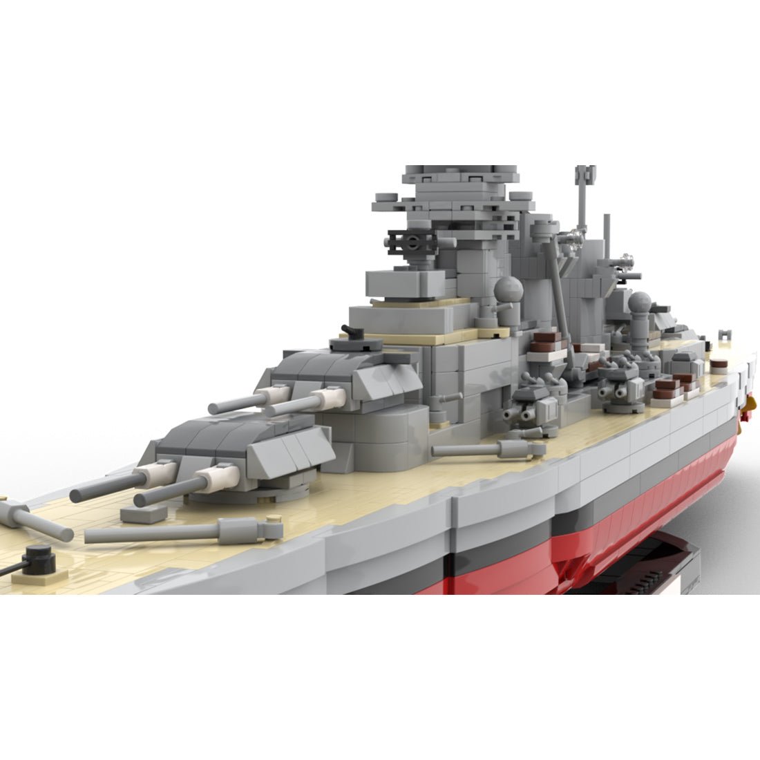 MOC Friedrich der Große Militärisches Seeschlachtschiff klemmbausteine - Scale 1:300 - LesDiy - Klemmbausteine