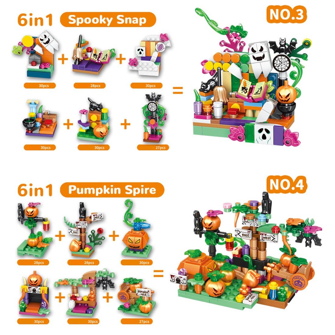 MOC Halloween 36 - in - 1 Countdown Calendar Surprise Box Klemmbausteine - LesDiy - Klemmbausteine