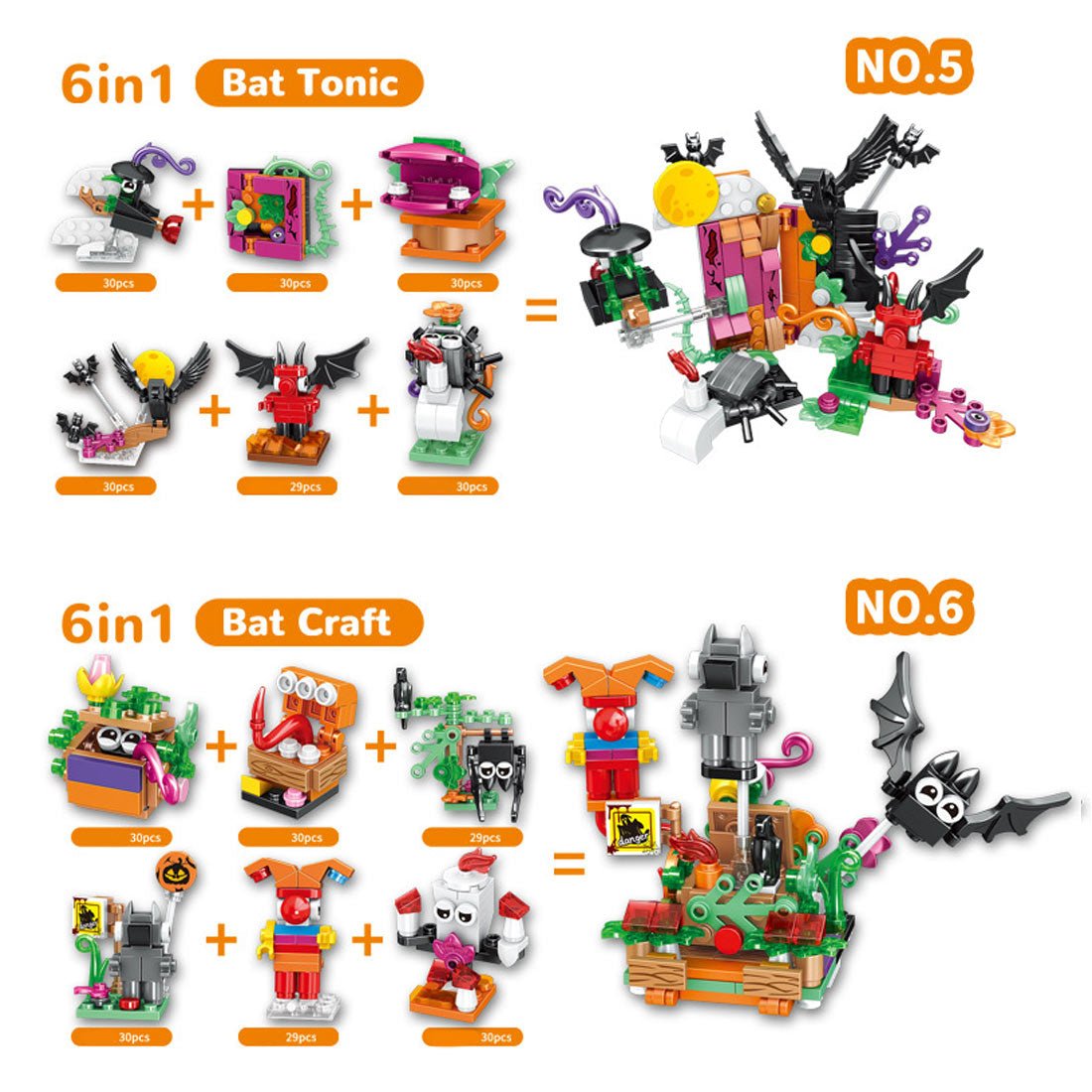 MOC Halloween 36 - in - 1 Countdown Calendar Surprise Box Klemmbausteine - LesDiy - Klemmbausteine