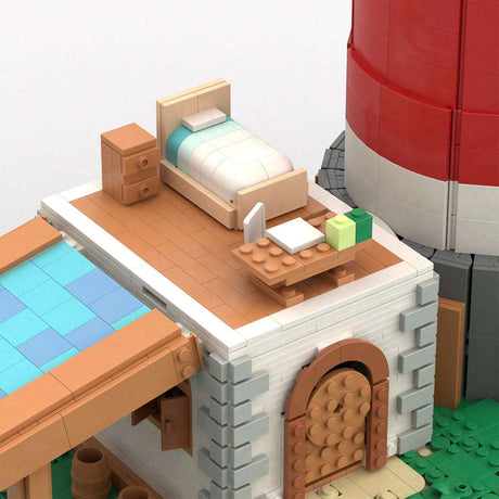 MOC Medieval Fairytale World Insel - Leuchtturmmodell Klemmbausteine - LesDiy - Klemmbausteine