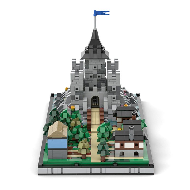 MOC Microscale Castle Village Diorama - LesDiy - Klemmbausteine