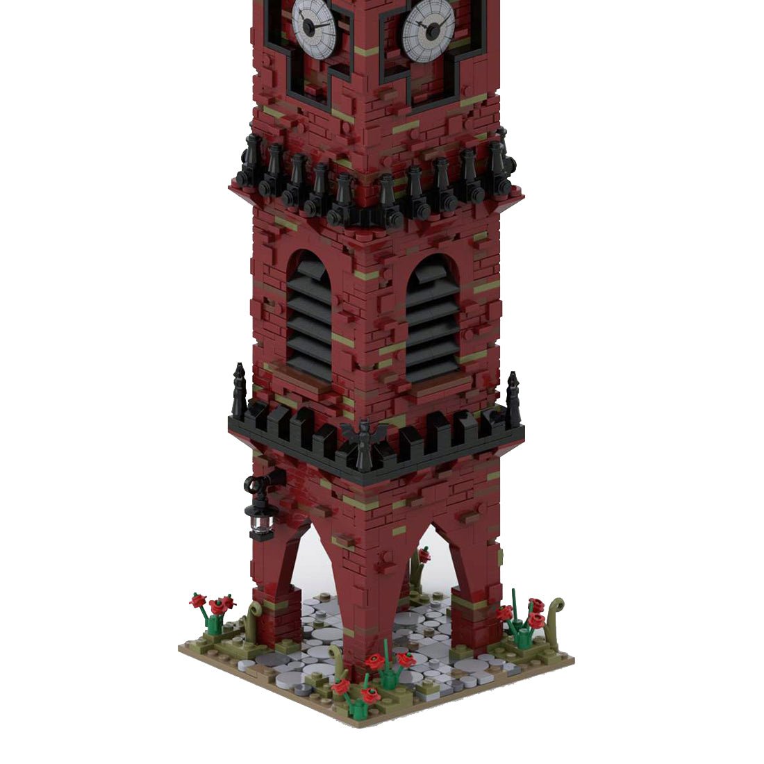 MOC Mittelalterlicher Straßenbild - Uhrturm Klemmbausteine - LesDiy - Klemmbausteine