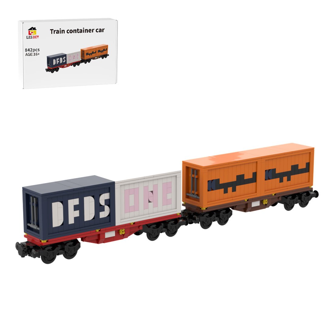 MOC Train Container Carriage Klemmbausteine - LesDiy - Klemmbausteine