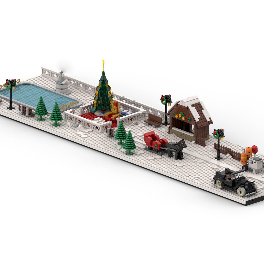 MOC Winter Village Large Christmas Square Klemmbausteine - LesDiy - Klemmbausteine