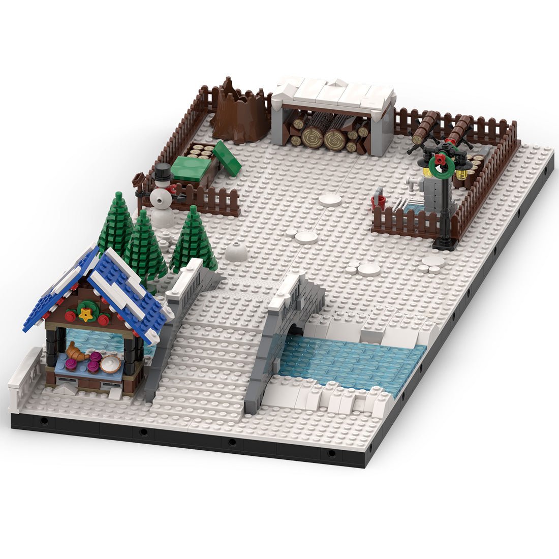 MOC Winter Village Large Christmas Square Klemmbausteine - LesDiy - Klemmbausteine
