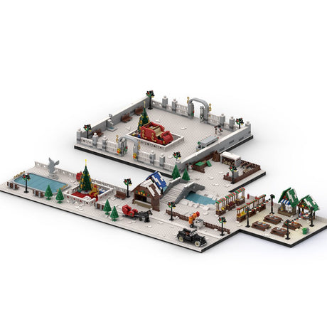 MOC Winter Village Large Christmas Square Klemmbausteine - LesDiy - Klemmbausteine