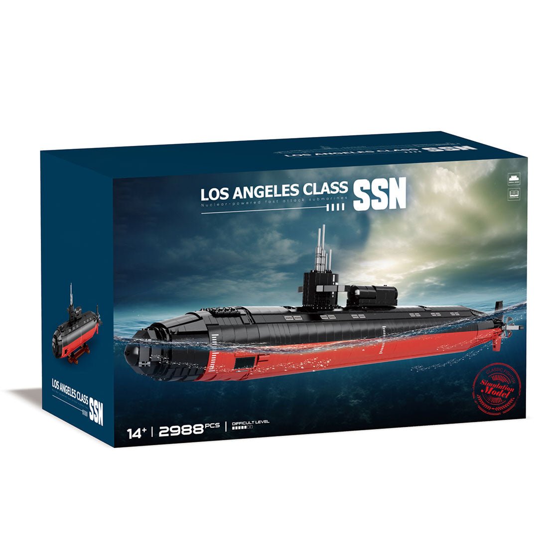 Mocsage 1/125 UCC Militärisches Atom - U - Boot der Los Angeles - Klasse Klemmbausteine - LesDiy - Klemmbausteine