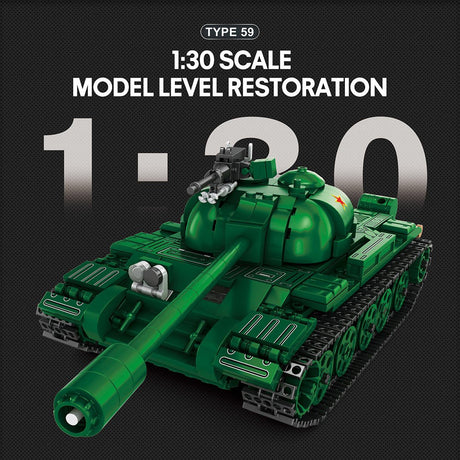 Mocsage 1/30 Scale Type 59 Tank Klemmbausteine - LesDiy - Klemmbausteine