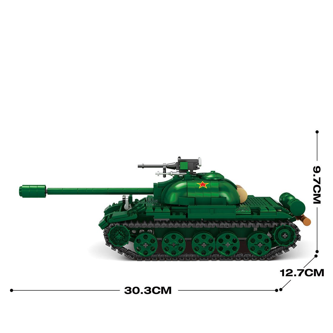 Mocsage 1/30 Scale Type 59 Tank Klemmbausteine - LesDiy - Klemmbausteine