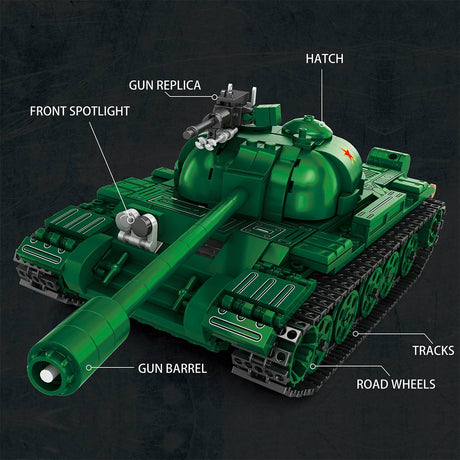 Mocsage 1/30 Scale Type 59 Tank Klemmbausteine - LesDiy - Klemmbausteine