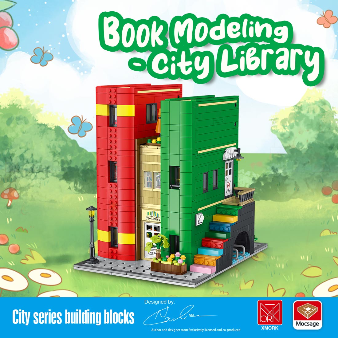 Mocsage City Library with LED Lights Klemmbausteine - LesDiy - Klemmbausteine