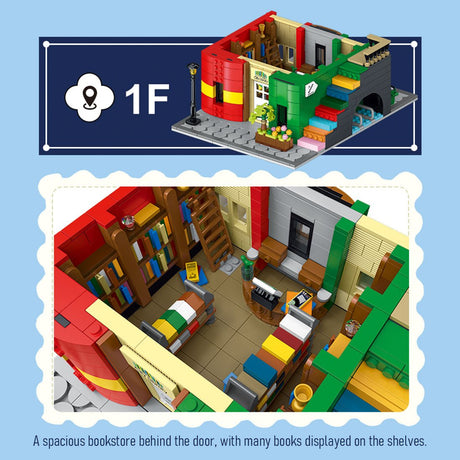 Mocsage City Library with LED Lights Klemmbausteine - LesDiy - Klemmbausteine