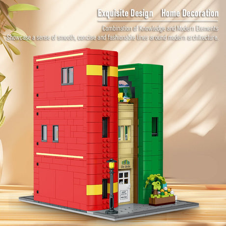 Mocsage City Library with LED Lights Klemmbausteine - LesDiy - Klemmbausteine