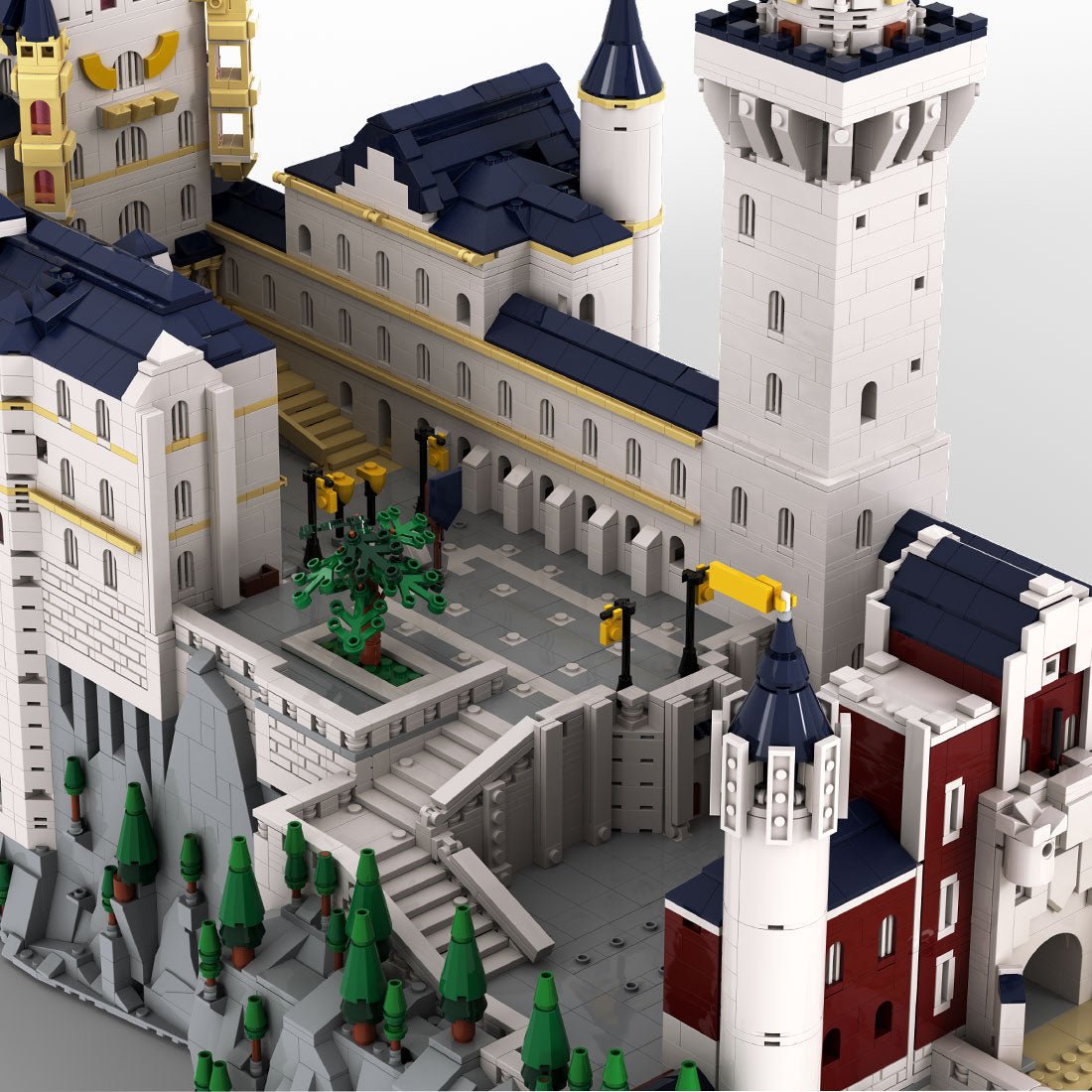 Mocsage Deutsches Schloss Neuschwanstein im Maßstab 1:350 Klemmbausteine - LesDiy - Klemmbausteine